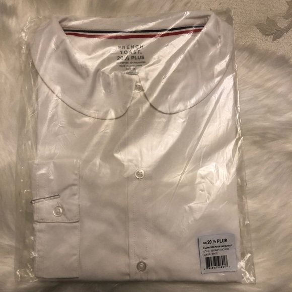 NWT FRENCH TOAST Long Sleeve Modern Peter Pan Blouse🤍size 20.5 PLUS - Picture 4 of 7